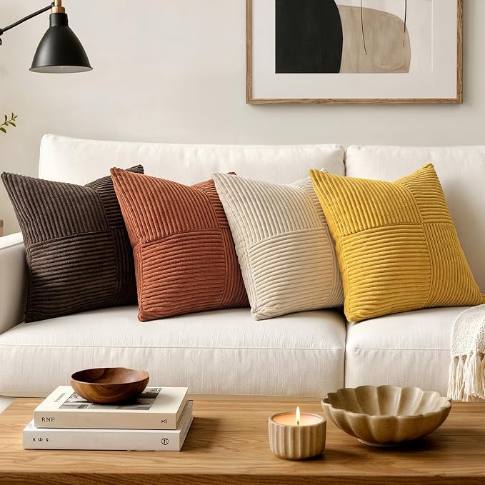 MIULEE Mustard Yellow Decorative Lumbar Throw Pillow Covers 12x20 in 2 Pack | - Image 5