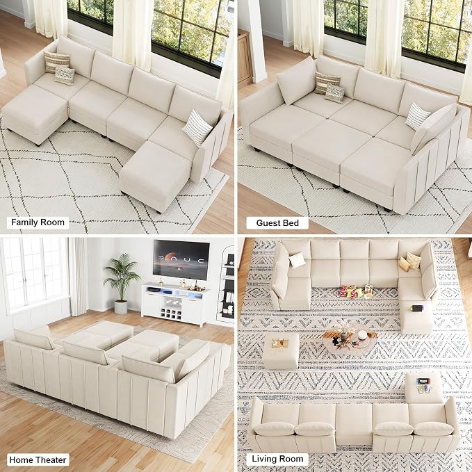Belffin Modular Sectional Sofa U Shaped Couch - Image 6