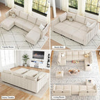 Belffin Modular Sectional Sofa U Shaped Couch - Image 6