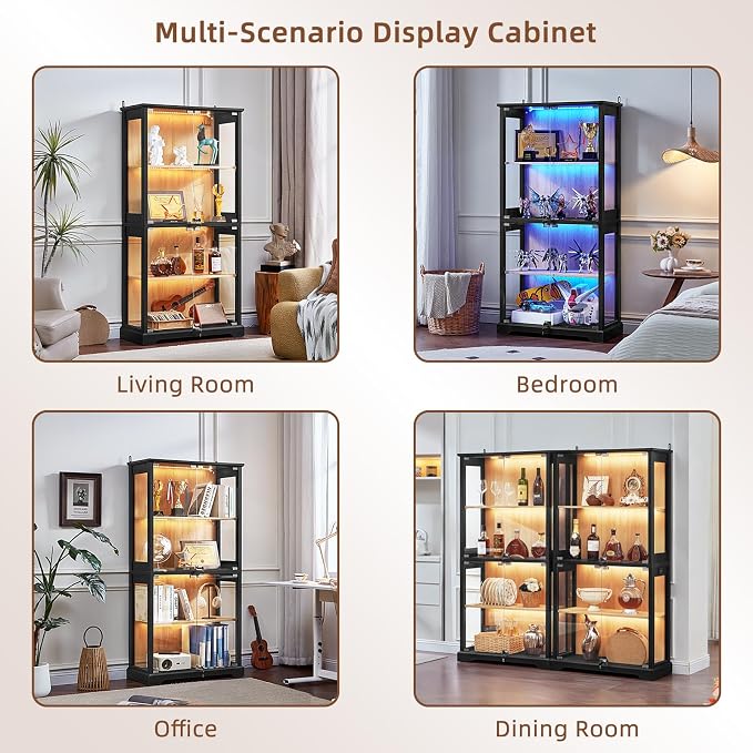 LELELINKY Farmhouse Display Cabinet - Image 8
