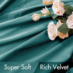 MIULEE Teal Velvet Curtains 52x96 inches 2 Panels Luxury Blackout Curtains | - Image 4