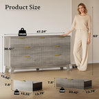 BORNOON Fluted 7 Drawer Dresser, 47.2" Wide Modern Boho Chest of Drawers - Image 2