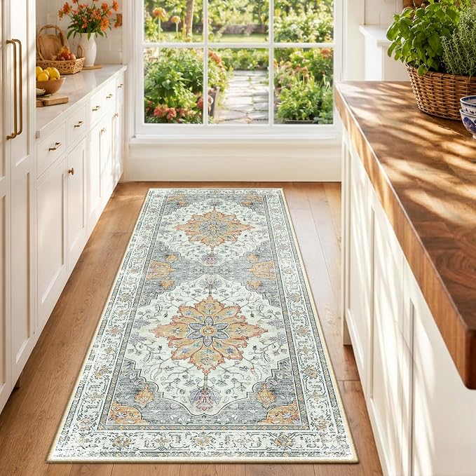 RELEANY Washable Area Rug, Runner 2'x6', Water Repellent, Pet Friendly by RELEANY