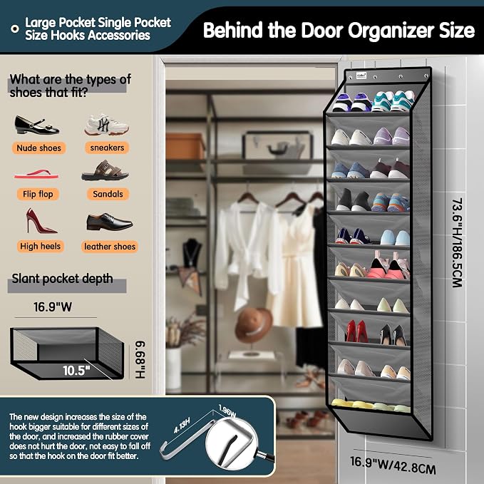 Kotkn 10 Tier Over The Door Organizer - Image 2