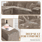 108" L Shaped Boneless Sectional Couches - Image 3