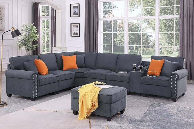 Ball & Cast 127" L-Shaped Sectional Couch by BallCast