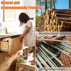 ANPHSIN 24 Pack Boho Rattan Cabinet Dresser Knobs- Durable Beech Wood Drawer - Image 5