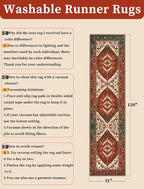 SERISSA 2'6"x10' Washable Non Slip Boho Runner Rug - Image 2