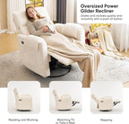 24" Extra Wide Swivel Rocker Recliner Chair - Image 4