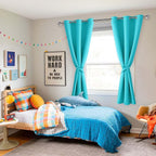 Blackout Curtains for Bedroom, 38 x 63 Inches Length, Turquoise | Thermal - Image 6