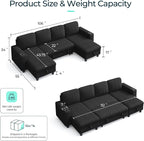 LINSY HOME Sectional Sleeper Sofa Pull Out Couches - Image 2