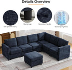 104'' V Shaped Modular Sofa, Sectional Couch - Image 5