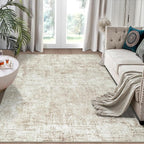 Aelenmu 6x9 Area Rugs for Living Room Bedroom Dining Room Washable Beige | Soft by Aelenmu