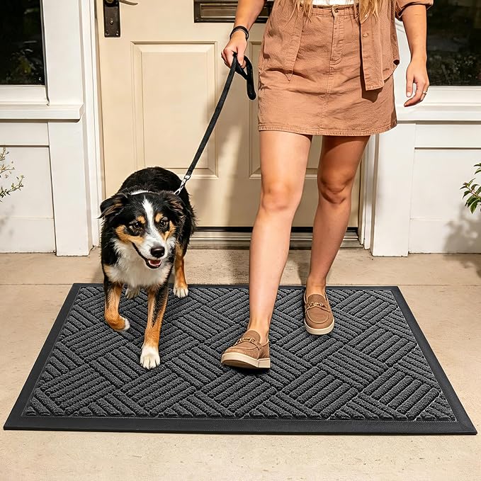 Front Door Mat, Heavy Duty Waterproof Doormat 29.5"x17", Stain Fade Resistant - Image 9