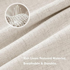 MIULEE 100% Blackout Linen Curtains - Image 3