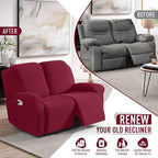 TAOCOCO Recliner Loveseat Slipcover, 6 Pieces Dual Recliner Sofa Covers - Image 4
