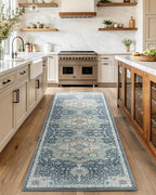 AMADA HOMEFURNISHING 2'6"x10' Washable Area Rug, Low-Profile Entryway Rug - Image 3