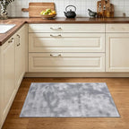2x3 Tie-dye Light Grey Area Rug Washable Non-Slip - Image 2