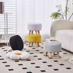 Wimarsbon Small Ottomans, 100% Hand Knitted Pouf Ottoman, Round Footrest - Image 5