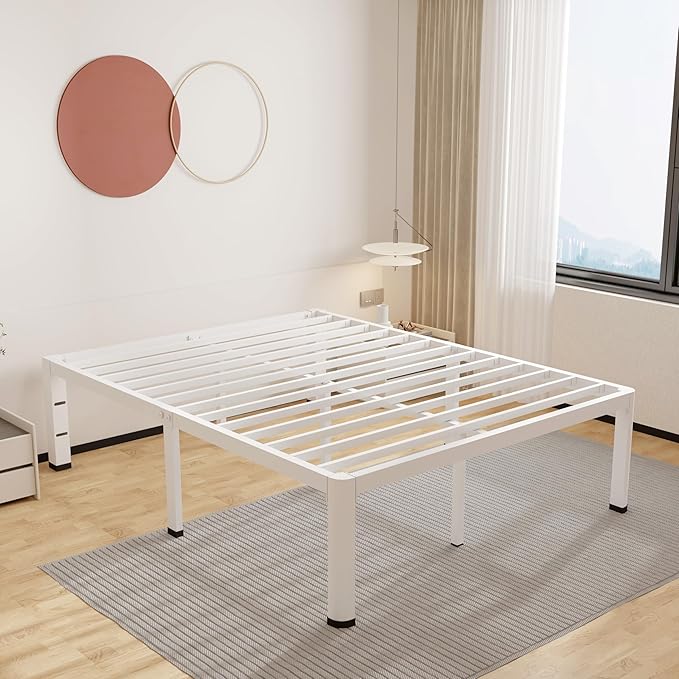 ROIL 14 Inch White King Bed Frame by ROIL