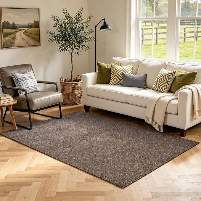 3x5 Coffee/White Area Rug Washable Non-Slip Soft Thin by Unknown