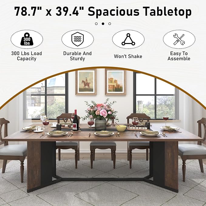 Hlivelood 78Inch Large Dining Table - Image 3