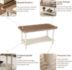 Function Home Farmhouse Coffee Table, 2-Tier Center Table - Image 8