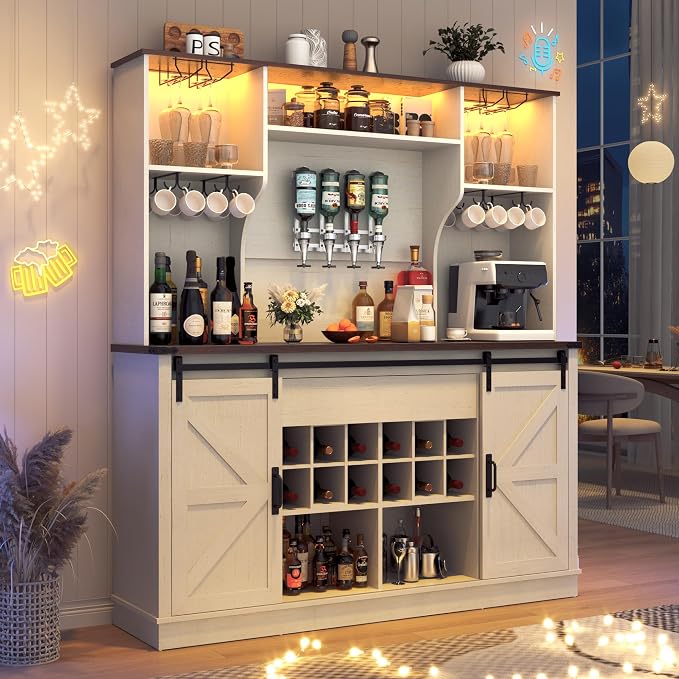 Farmhouse Coffee Bar Cabinet - Image 8