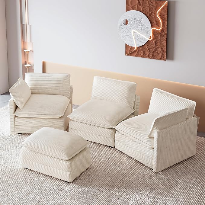 ROWHY 112'' Oversized Modular Sectional Cloud Couch - Image 8