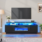 DWVO 70'' TV Stand with 36" Electric Fireplace, Entertainment Center with LED - Image 7
