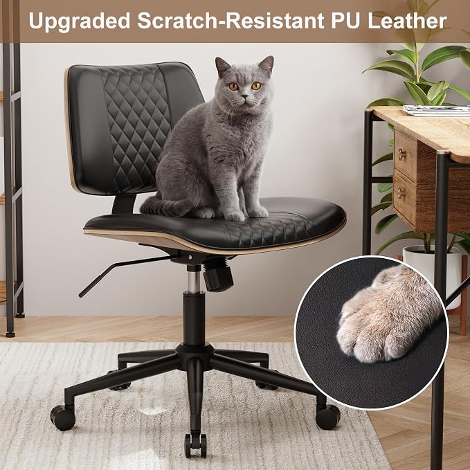 Modern Armless Office Chair - Image 3