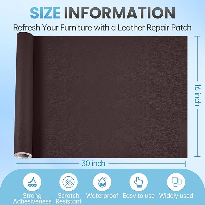 Leather Repair Patch Tape Kit, Vinyl Leather Repair Kit - Image 2