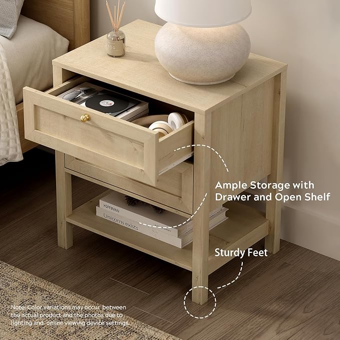 EYYTHUNG Tall Modern Nightstand - Image 5