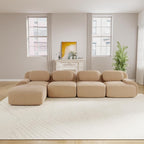 Boneless Sectional Couch, No Assembly Required, 152.7” L Shaped Modular Cloud - Image 2