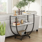 GILLAS 3 Tier Console Tables, Sofa Table Behind Couch Table, Industrial - Image 8