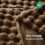 L'AGRATY Faux Rabbit Fur Throw Blanket - Image 5