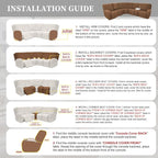 100% Waterproof Sectional Recliner Couch Covers - Image 7