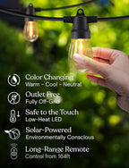 Brightech 104 FT Ambience Pro Solar Powered Outdoor LED String Lights - Image 7