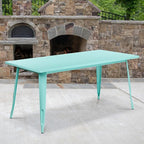 Flash Furniture Charis Commercial Grade 31.5" x 63" Rectangular Mint Green - Image 2