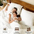 Acacia Frida King Size Bed Frame and Headboard Solid Wood Platform Bed - Image 5