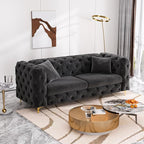DAMAIFROM 75" Sofa Couch Mid Century Modern Velvet Couch Tufted Button Sofa by DAMAIFROMFURNITURE