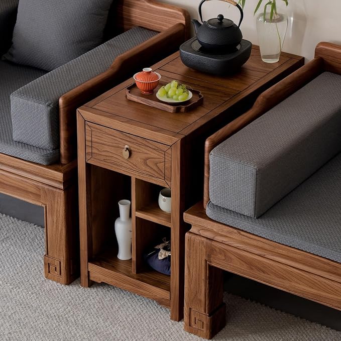 Sofas Chinese Style Wooden Sofa Side Table Tea Cabinet Side Cabinet Side - Image 5