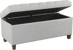 Homepop Home Decor Tufted Ainsley Button Storage Ottoman Bench - Image 8