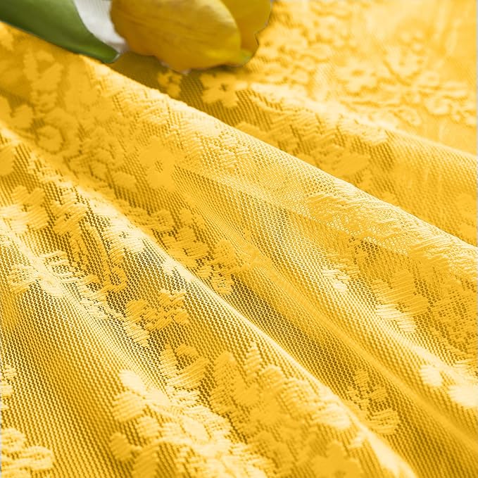 YJ YANJUN Vintage Lace Curtains Short - Image 3