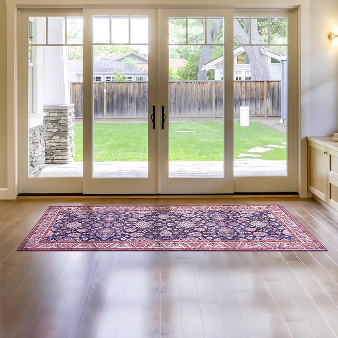 Washable Runner Rug, 2x6Ft Floral Runners - Image 8