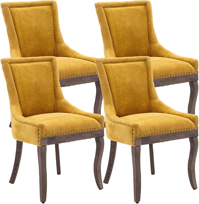 Modern Dining Chairs Set of 4, High Back Dining Chairs Side Chairs by MZDOO