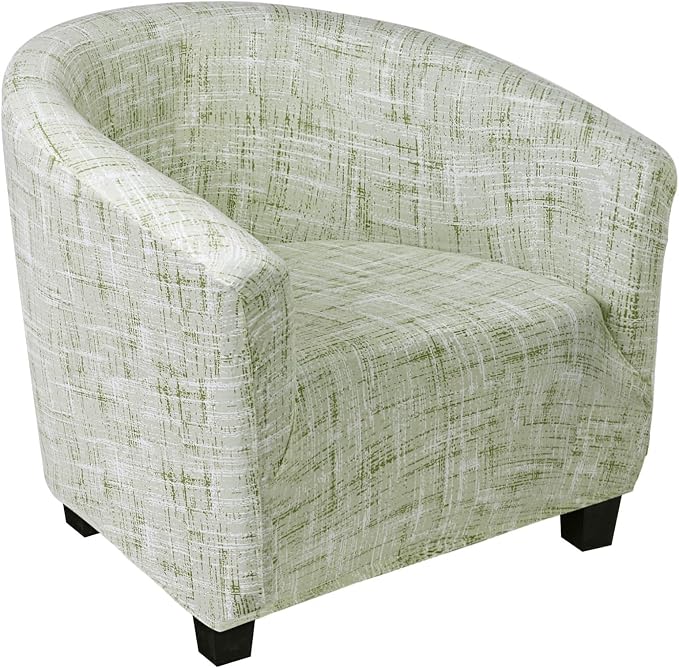 SearchI Club Chair Slipcover Stretch Barrel Chair Covers Printed Tub Chair by SearchI