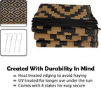 SAND MINE Reversible Mats, Plastic Straw Rug, Modern Area Rug, Large Floor Mat - Image 4