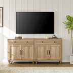 WAMPAT Farmhouse TV Stand for 75 inch TV by WAMPAT