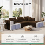 Novilla 106" Modular Sectional Sofa, Modern Cloud Sectional Couch - Image 3